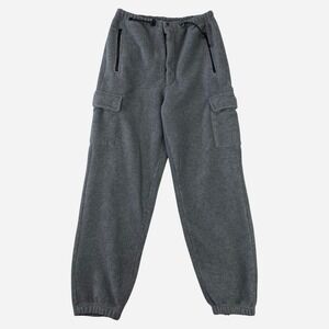 Vintage Cargo Fleece Joggers‎ Mens Medium Grey Baggy Cozy Y2K Prospirit Hip Hop